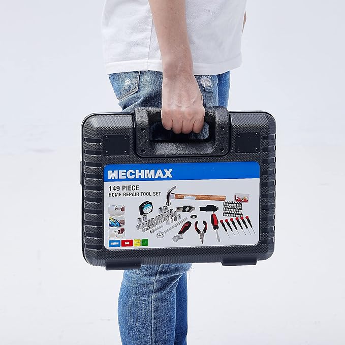 149 Piece Home Tool Kit for Home, Apartment, Office, Mechanic, Men, Car, Automotive, Hand Tool Kit and as A Gift