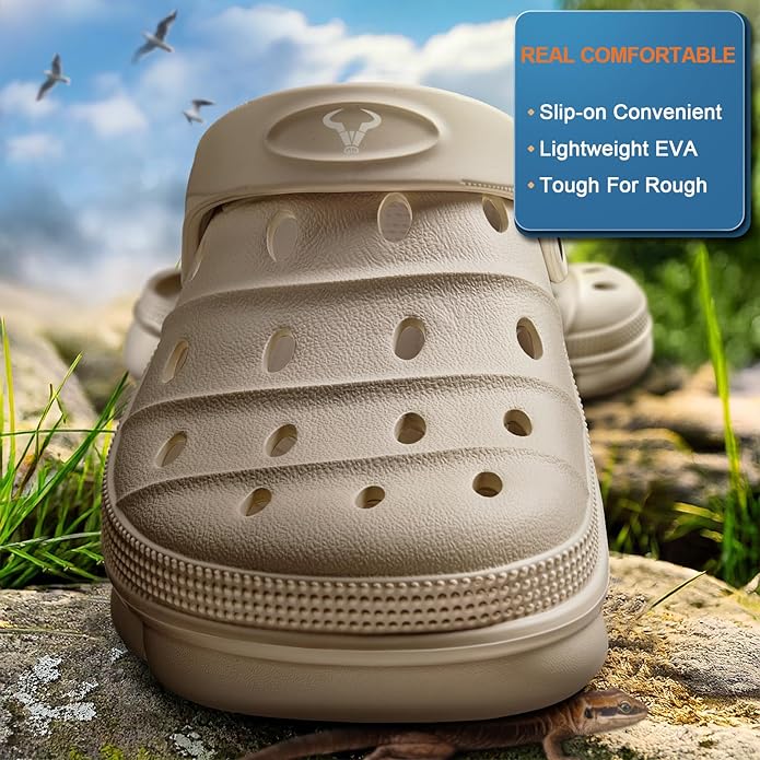 BULLIANT Men Clogs,Comfortable Mules Sandals for Men Women Cushioned Footbed Arch Support-EVA Ligthweight