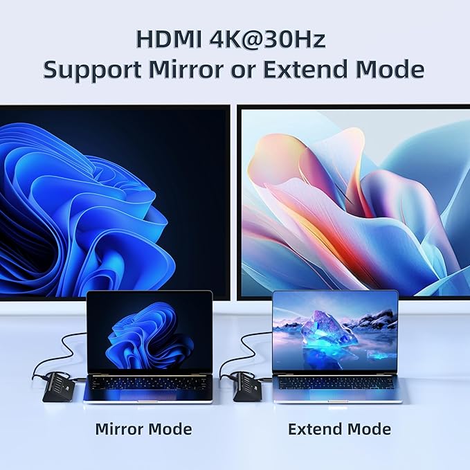 USB C Hub, intpw 9-in-1 USB Multiport Adapter with 4K HDMI, PD 100W, USB-C and 2 USB A 3.0 5Gbps, 2 USB A 2.0, SD/TF Slots for MacBook Pro/Air, iPad Pro, iPhone 15/16 Series