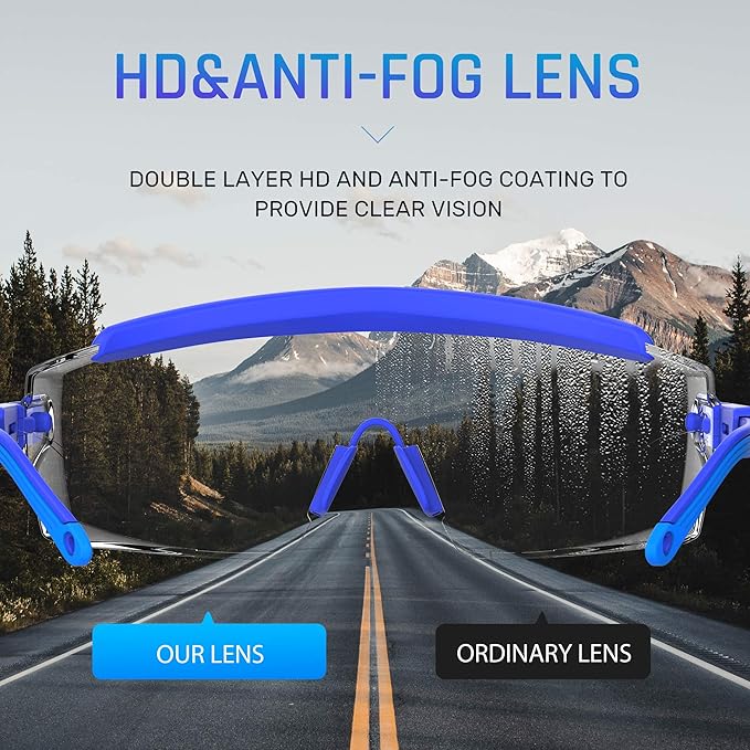 Anti Fog Safety Glasses Safety Goggles Over Glasses Protective Glasses with Anti Scratch Lenses Adjustable