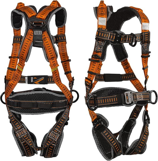 Malta Dynamics Razorback Elite MAXX - Safety Harness and Fall Protection Kit with Belt, Rescue Handles, OSHA & ANSI Compliant