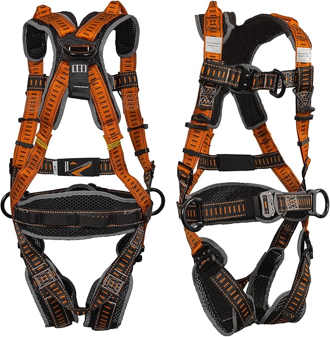 Malta Dynamics Razorback Elite MAXX - Safety Harness and Fall Protection Kit with Belt, Rescue Handles, OSHA & ANSI Compliant