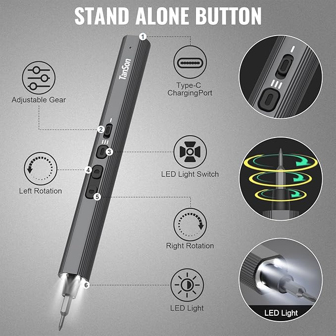 Precision Electric Screwdriver Set,160-in-1 Mini Electric Screwdriver,650mAh Rechargeable Screwdrivers,S2 Magnetic Bit,3 Torque Settings,Repair Tool Kit for Computer Phone Laptop Camera Watch Glasses