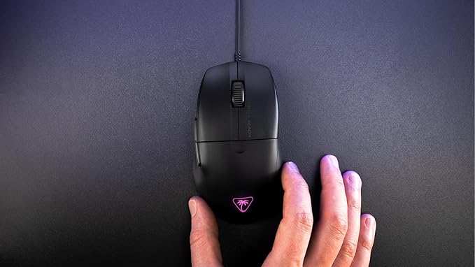 Turtle Beach Pure SEL - Ultra-Light Ergonomic RGB Gaming Mouse, 8K DPI Optical Sensor, Mechanical Switches, Pretension System, Pure PTFE Glides, RGB Illumination – Black