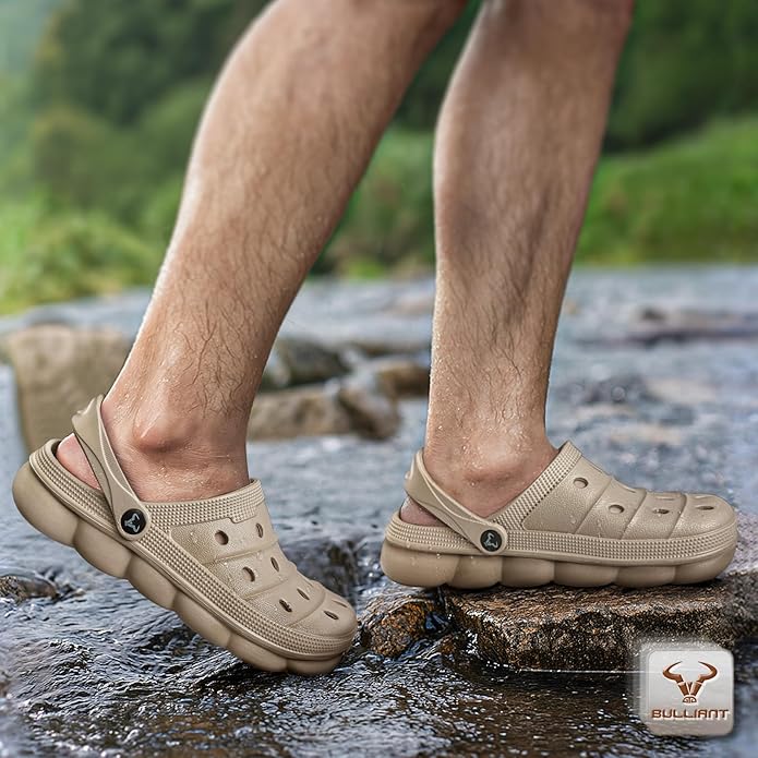 BULLIANT Men Clogs,Comfortable Mules Sandals for Men Women Cushioned Footbed Arch Support-EVA Ligthweight