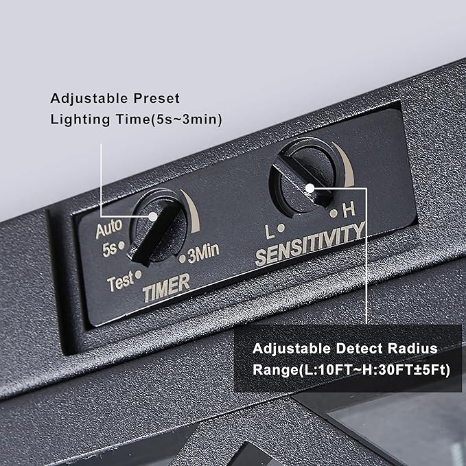 Adjustable Outdoor Motion Sensor Ceiling Light,10" Modern Industrial Design of Squares Flush Mount 2-Light with Clear Glass for Your Porch,Garage,Patio,Hallway,Entryway