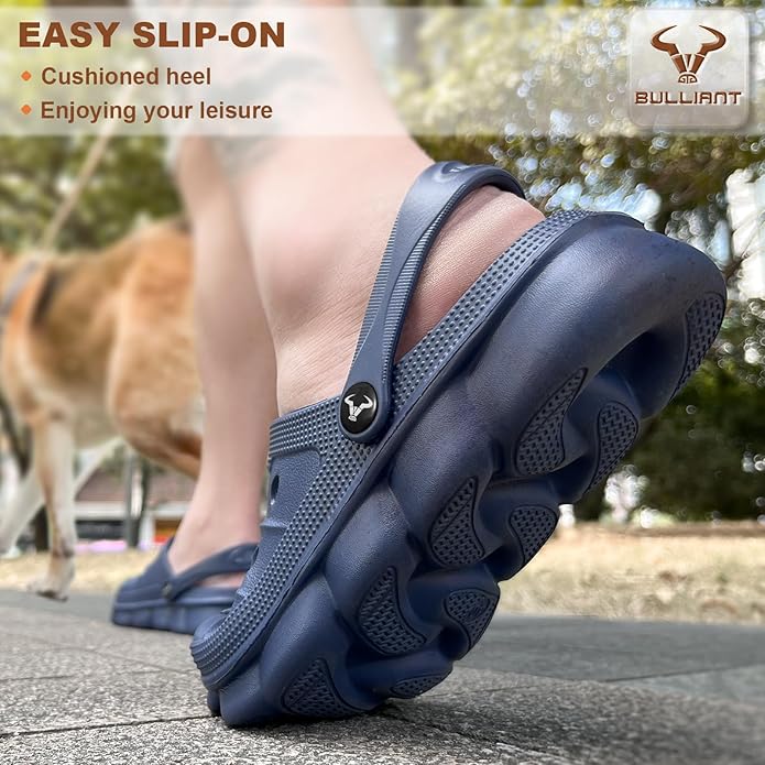 BULLIANT Men Clogs,Comfortable Mules Sandals for Men Women Cushioned Footbed Arch Support-EVA Ligthweight