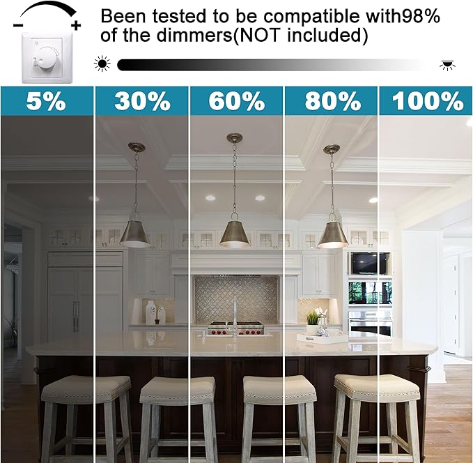 12-Pack Neutral White LED Bulbs - Perfect for Bedroom & Living Room, 60W Equivalent, 3000K, 9W, 15000-Hour Life, E26 Base