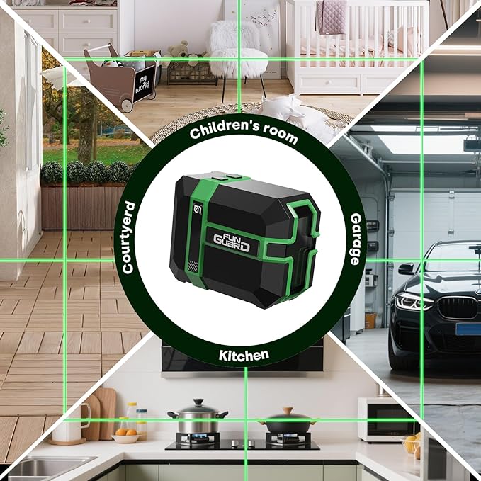 Green Laser Level Type-C Rechargeable Self Leveling Cross Laser Line Waterproof with Pulse Mode, 360°Magnetic Bracket for Outdoor Construction Home Decoration DIY etc.
