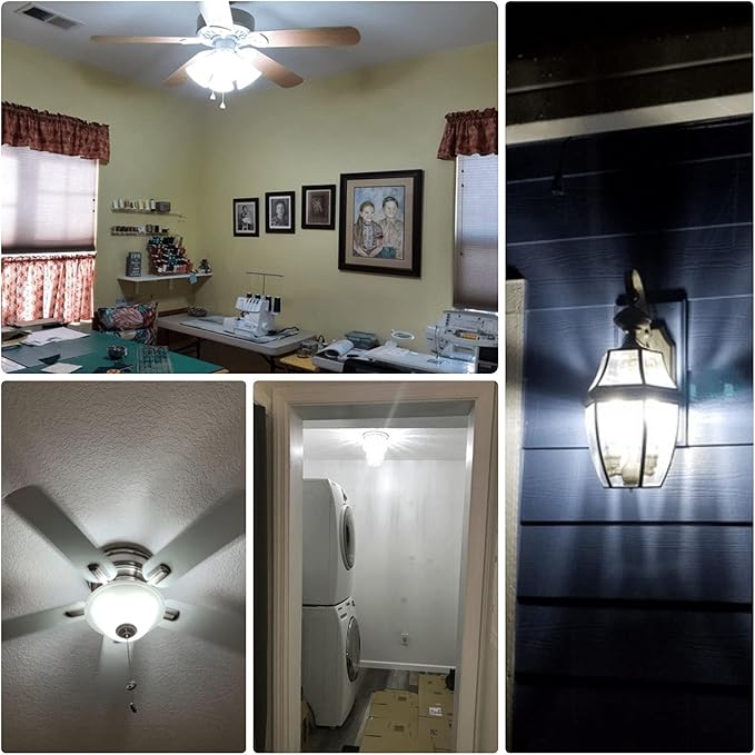 ALIDE E12 10W 6000K LED Candelabra Bulbs 100w Equivalent 1200lm 0.73 * 3.15inch, Non-dimmable, 5Pack