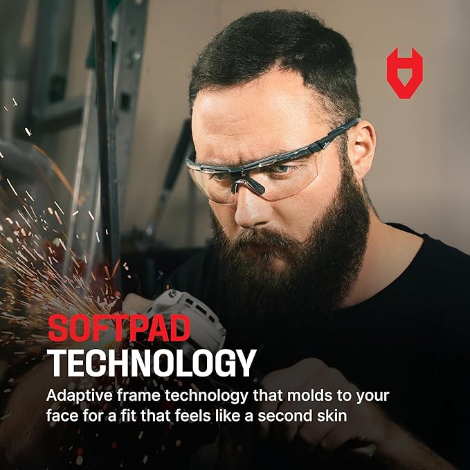 NoCry Anti Fog Safety Glasses for Men and Women – ANSI Z87 Rated, Scratch-Resistant Eyewear with Adjustable Temples and Nose Pad – 100% UV Eye Protection