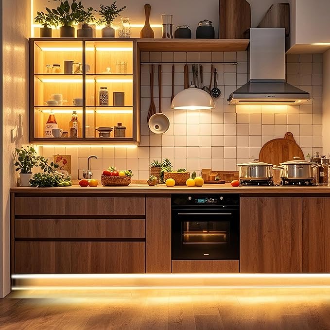 COB LED Strip Lights Warm White,24V Dimmable led Light Strip KIT with Remote and app Control,2700K 9.84FT/3m 8mm Wide Ra>90 Cuttable Flexible Strip Lights for Bedroom,TV Lights,Cabinet