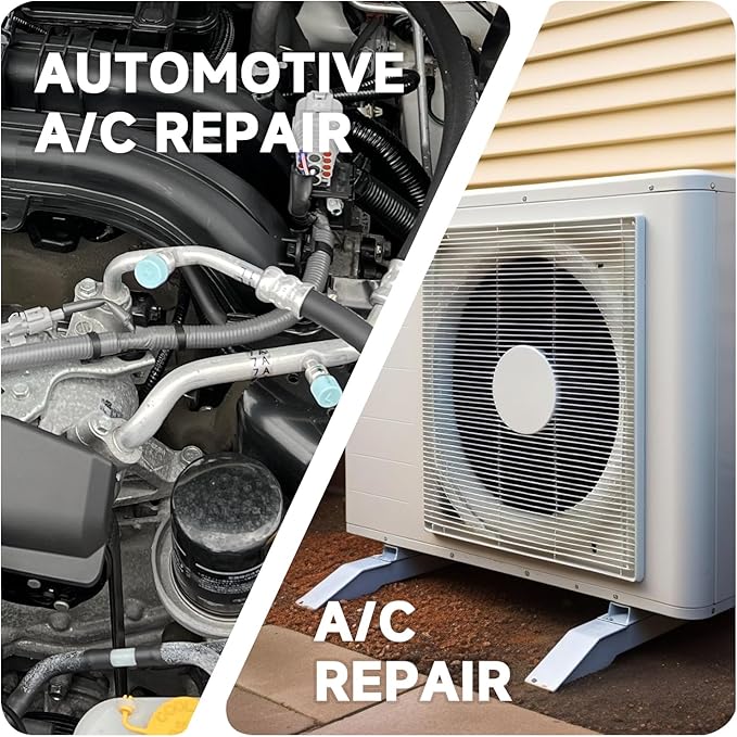 Hydraulic AC Hose Crimper Kit with Pipe Cutter and 7 Dies- Handheld 71500 Hydra-Krimp for Air Conditioning Repair, Manual Crimper for BH Air Conditioner Hose & Beadlock Fittings