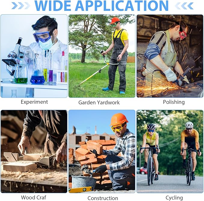 24 Pack Anti Fog Safety Goggles Colorful Lab Goggles Impact Resistant Protective Glasses Men Women Eye Protection for Painting Sanding Dust Woodworking Construction Chemistry