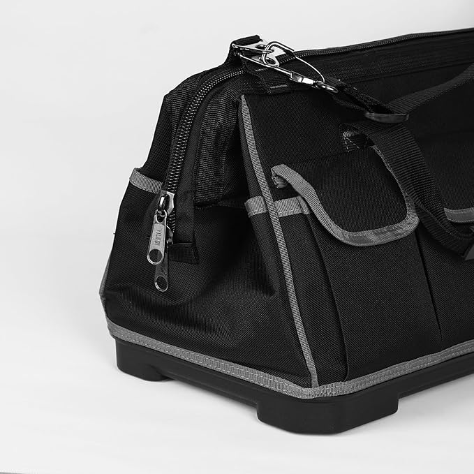 Heavy-Duty Tool Bag with 16 Pockets, 16-Inch Waterproof Tool Organizer with Reinforced Base, Adjustable Shoulder Strap, Ideal for Electricians, Carpenters, DIY Projects, Father's Day Birthday Gift