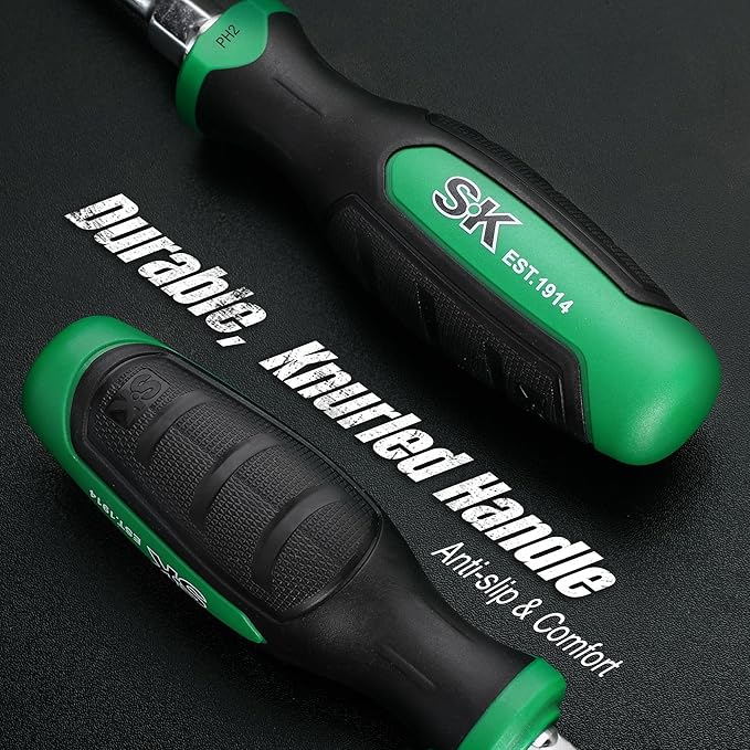 SK 7-Piece Magnetic Screwdriver Set, Includes Slotted/Phillip/Star Screwdrivers, S2 Steel, SureGrip Handle