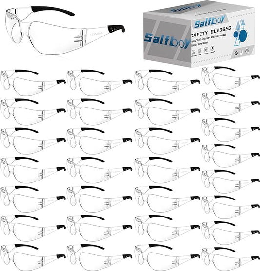 Safety Glasses Ansi Z87.1 Clear Safety Glasses Bulk Impact Resistant Lens Protective Eyewear for Men Women