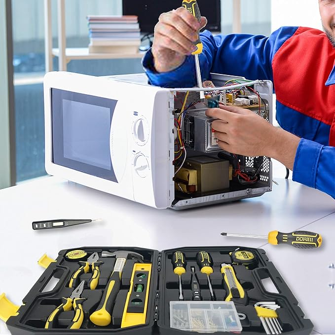 DOWELL Tool Kit Tool Set 116-Piece Household Tool Set Home Hand Tool Kit with Toolbox Storage Case HYT116