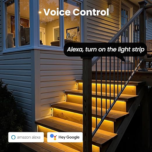 GHome Smart Outdoor Plug Wi-Fi Outlet, Dual Individual Sockets Smart Plug with IP64 Waterproof, Works with Alexa Google Assistant & SmartThings, No Hub Needed for Smart Home Control, 2.4G WiFi Only