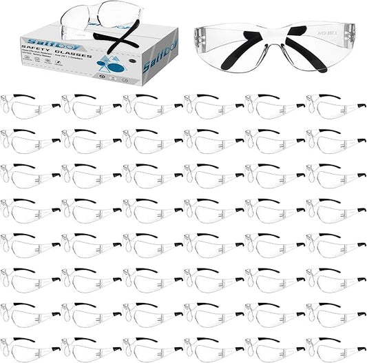 Safety Glasses Ansi Z87.1 Clear Safety Glasses Bulk Impact Resistant Lens Protective Eyewear for Men Women