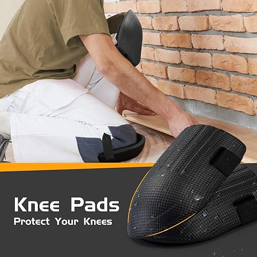 TOLESA Laminate Wood Flooring Installation Kit Vinyl Flooring Tools with 30 Spacers, Heavy Duty Pull Bar, Durable Solid Rubber Tapping Block, Non Slip Soft Grip Double Faced Mallet, Foam Knee Pads