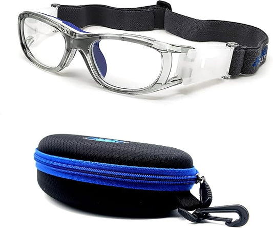 BLUE CUT Safety Basketball Goggles For Kids for Outdoor Sports Activities Anti Fog Replaceable to Prescription Lenses