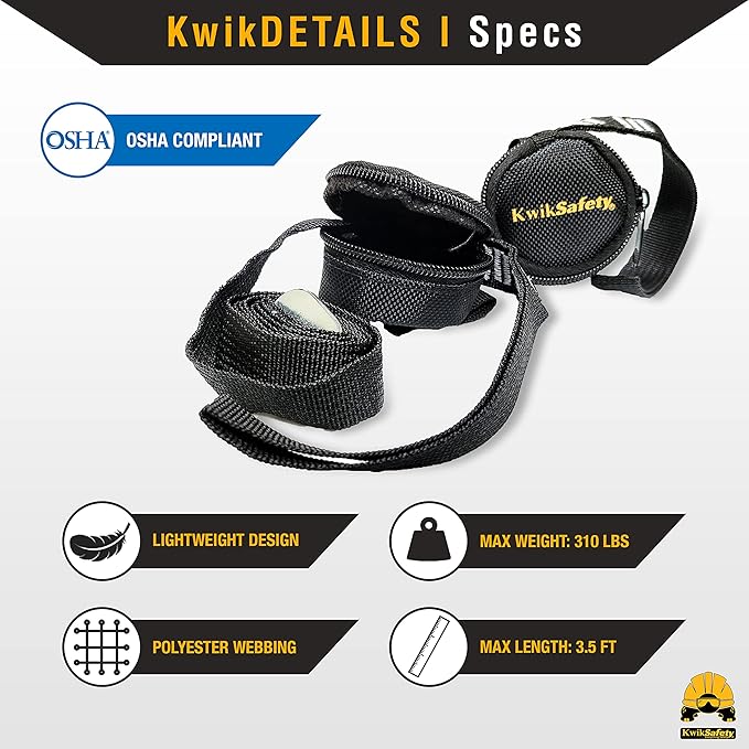 KwikSafety - Charlotte, NC - MARMOSET Trauma Straps [2 PAIR] Fall Protection OSHA Comfort Suspension Safety Device & Arrest System Attachment For Body/Legs Relief Compact, Lightweight, Quick Connect
