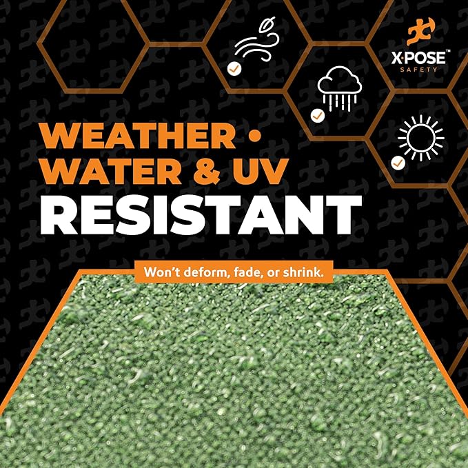 Xpose Safety Canvas Tarp - 10oz Green Canvas Tarps Heavy Duty Water Resistant with Brass Grommets- Multipurpose Outdoor Tarpaulin for Camping, Canopy, Trailer, Equipment Cover 14' x 14'