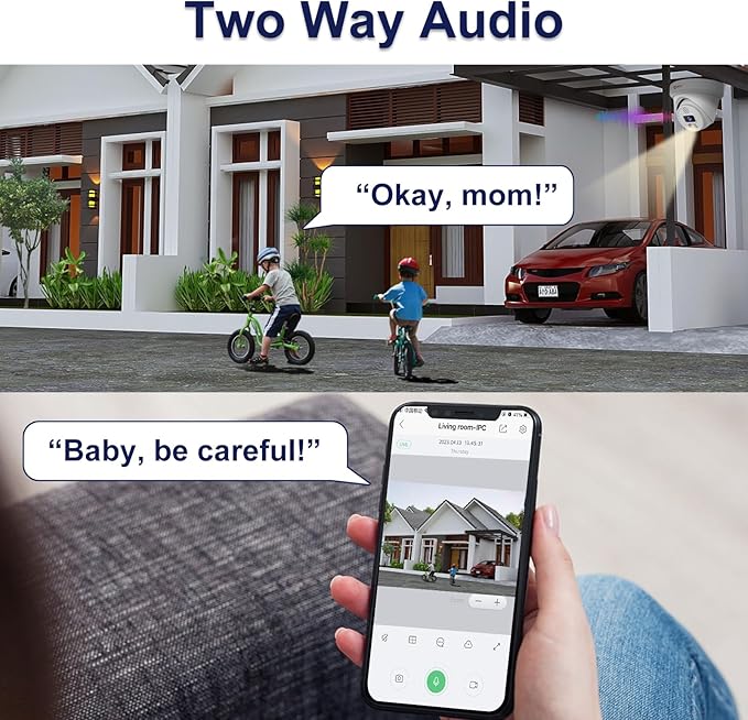 Anpviz 16CH PoE Security Camera System with Two-Way Audio, 16pcs Wired 6MP PoE IP Camera with Human Vehicle Detection, 4K 16CH NVR Built-in 4TB HDD for 24/7 Recording, Smart Color Night Vision