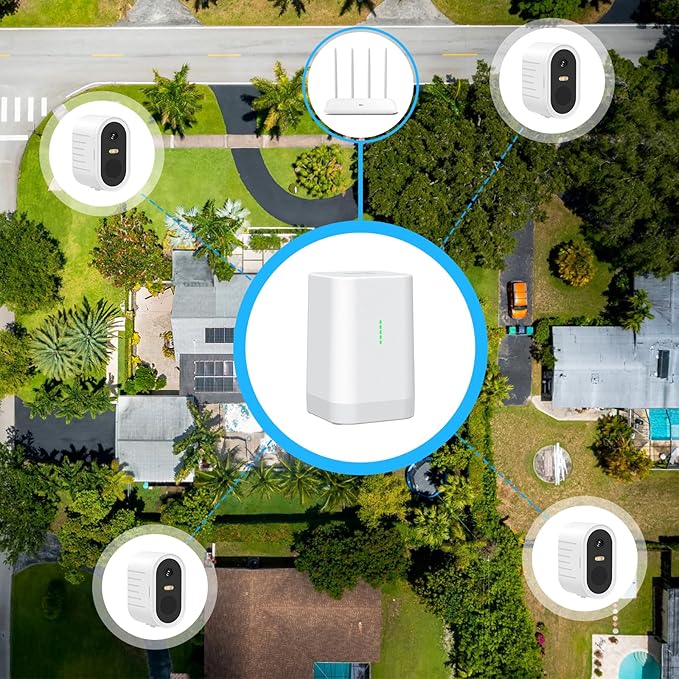 Security Cameras Wireless Outdoor,No Subscription,2 Cam-Kit,Support 2.4G & 5G WiFi Router,Home Security System with 2K Night Vision,128GB Local Storage,PIR Alerts,Motion Detection