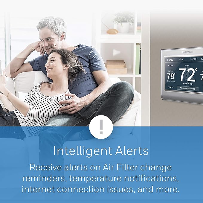 Honeywell Home RTH9585WF1004 Wi-Fi Smart Color Thermostat, 7 Day Programmable, Touch Screen, Energy Star, Alexa Ready