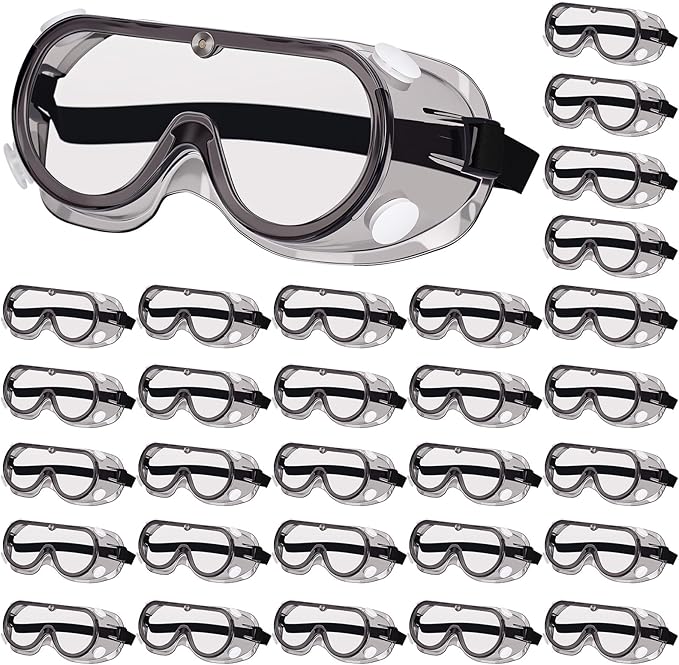 Yunsailing Protective Safety Goggles Lab Over Glasses Clear Anti Fog Eye Protection Goggles for Men Women