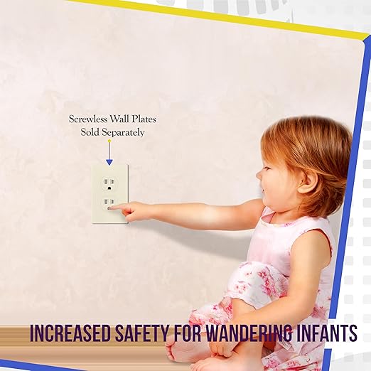 ENERLITES Duplex Receptacle Outlet, Tamper-Resistant Electrical Wall Outlets, Residential Grade, 3-Wire, Self-Grounding, 2-Pole,15A 125V, UL Listed, 61581-TR-LA, Light Almond, 10 Pack