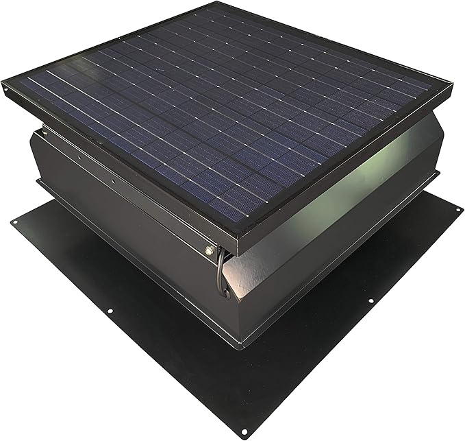 Remington Solar Builder Series 40 Watt Solar Attic Fan - Includes 110V Adapter for auto-Run Night time Operation
