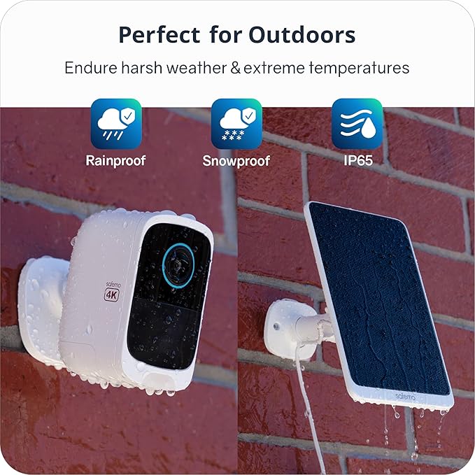4K Security Cameras Wireless Outdoor/Indoor, Battery Cameras for Home Security, No Monthly Fees, 32G Local Storage, Advanced AI, 5W Solar Panels, Color Night Vision, 2-Way Audio, 2.4Ghz WiFi