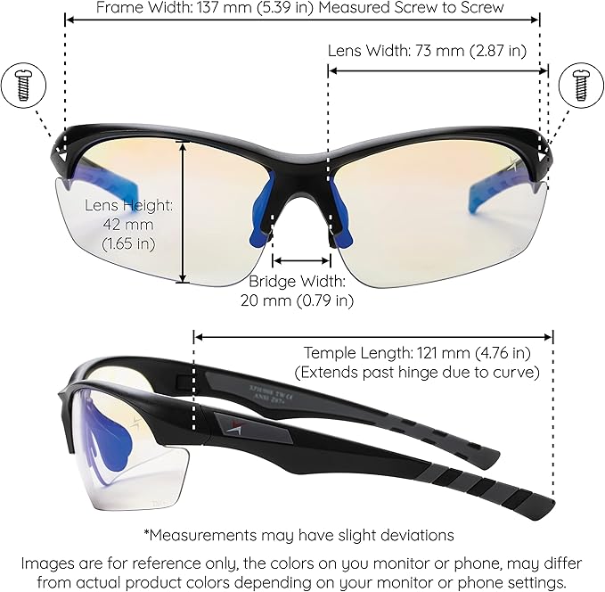 X Power Photochromic Lenses Safety ANSI Z87+ Impact Resistant Polycarbonate Lens & Frame