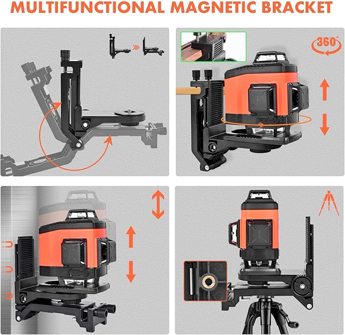 K4 4D Laser Level with Receiver and Tripod, Class Ⅱ