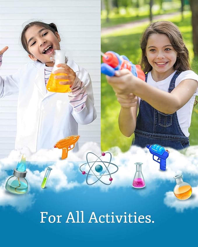 Aqulius Kids Safety Glasses & Goggles - 24 Pack, Kids Size, Assorted Colors - ANSI Z87 Rated Protective Eyewear - Science Party Supplies & Youth Safety Glasses