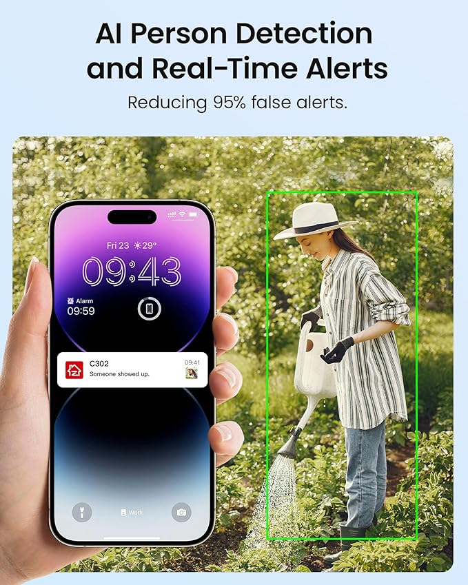 ZOSI 2K Wi-Fi 6 Security Camera System,4pcs 3MP Plug-in Metal WiFi Cameras Indoor Outdoor,AI Person Detection,Color Night Vision,2 Way Audio,8CH 4K NVR with 64GB Memory Card for Motion Recording