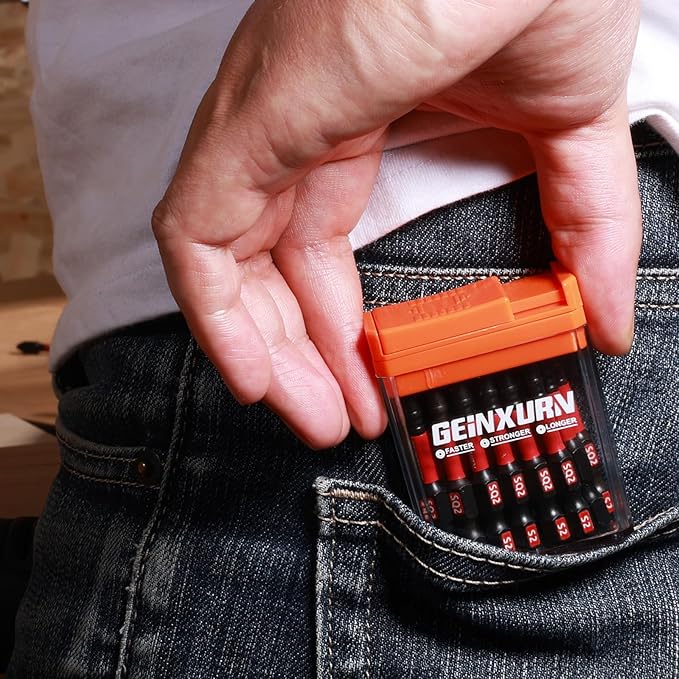 Impact Square Screwdriver Bits Set,45 Pcs 2" Magnetic (SQ1/SQ2/SQ3) S2 Steel Multi Driver Bits with Storage Colorful Box