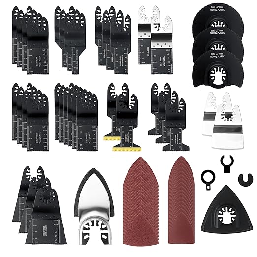 【2025 Upgraded】 162-Piece Oscillating Tool Kit | 9-in-1 Cutting & Sanding System | Fits DeWalt/Milwaukee/Makita