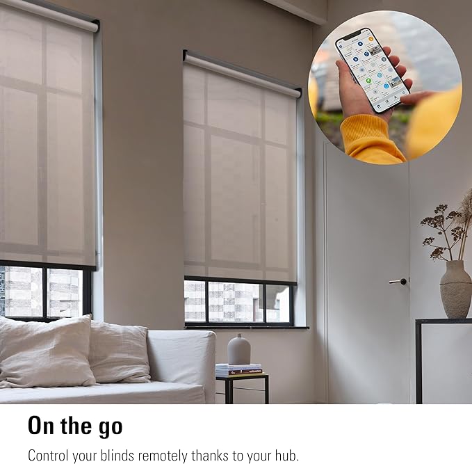 Eve MotionBlinds (Matter) Upgrade Kit for Roller Blinds – Motor to Upgrade existing Indoor Blinds, Open/Close Automatically, Control via Voice/app, Schedules & Scenes, Requires Thread Border Router