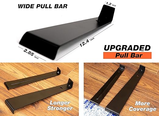 Carib Gear Pro Professional Laminate Flooring Tools Installation Kit with Tapping Block, Rubber Mallet, 44 pcs Pull Bar, and 40 pcs Spacers for Vinyl Plank, LVP, and Hardwood Laminate Floor