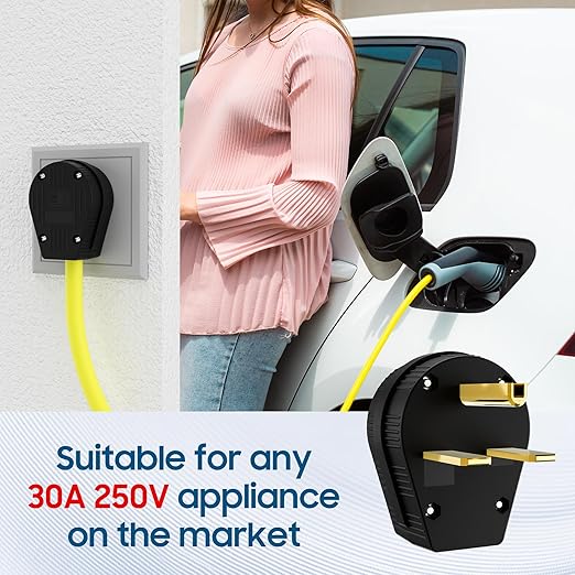 NEMA 6-30P Straight Blade Angle Plug 2 Pack, AC Dryer Replacement Male Angle Plug,3-Prong Grounding Heavy Duty Universal Power Male Connector for Dryers and Ranges,30 Amp,250Volt -with 1 Screwdriver