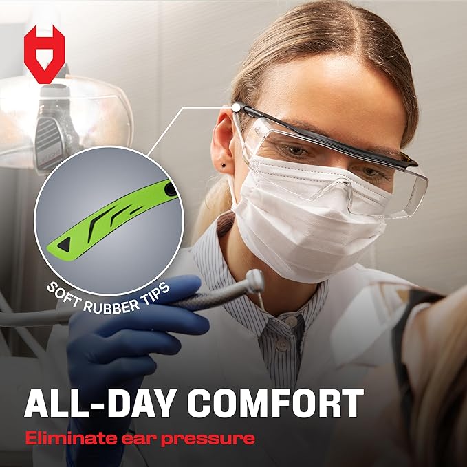 NoCry Anti Fog Safety Glasses that Fit Over Glasses with Scratch Resistant Lens — ANSI Z87 & OSHA Certified Over Glasses Safety Glasses for Men and Women with Adjustable Temples and 100% UV Protection