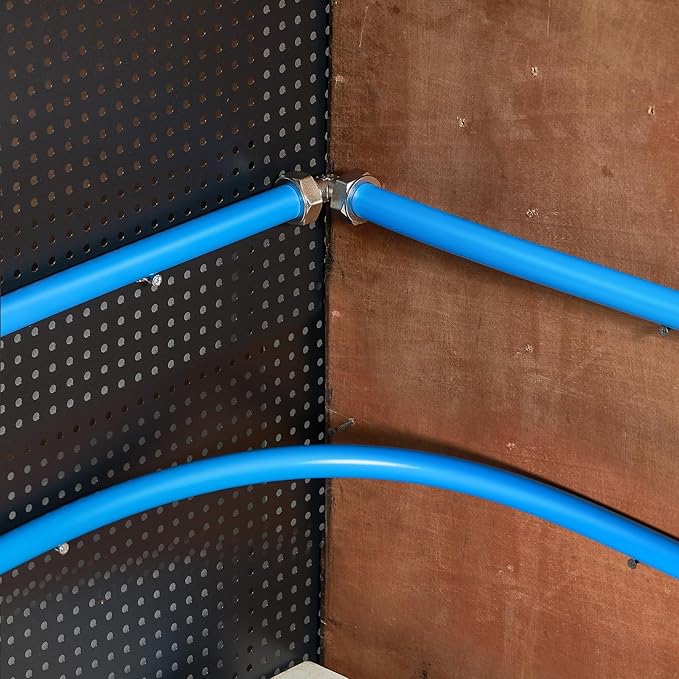 VEVOR Air Compressor Line Kit, 300FT x 3/4", HDPE-Aluminum Compressed Air Piping System, Leak-Proof, Pressure-Resistant & Easy-to-Install, Compressed Air Line Tubing Kit for Garages Workshops, Blue