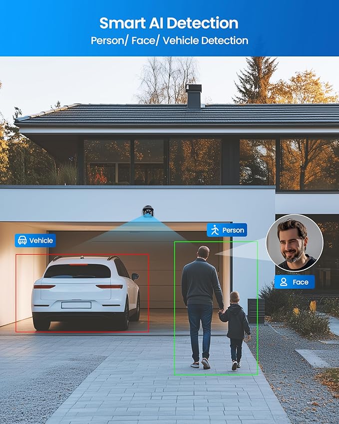 ZOSI 4K 16CH PoE Security Camera System, 8 x 8MP PoE IP Camera Outdoor Indoor with Human Detection, 100ft IR Night Vision, IP66 Weatherproof, 4K 16CH H.265+ NVR with 4TB HDD for 24/7 Audio Recording