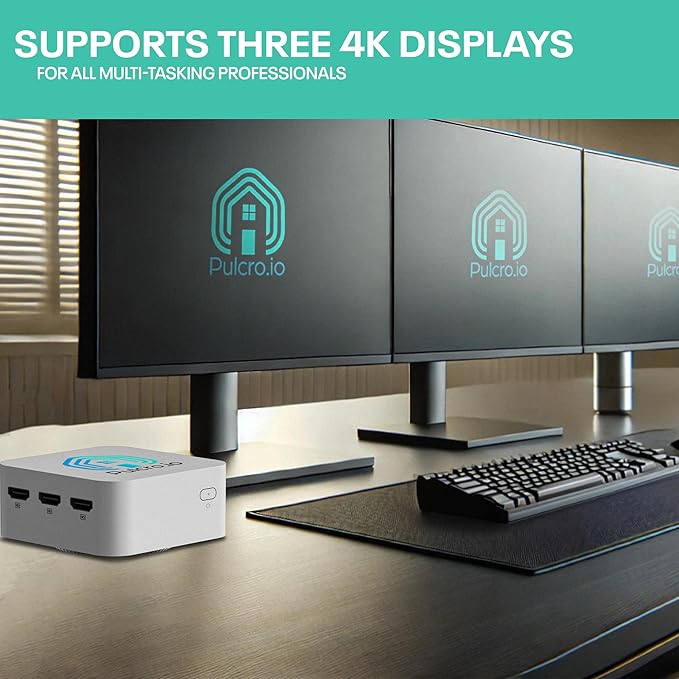 Home Assistant | Pulcro TK QBE Mini PC | N100 CPU, 16GB LPDDR5 RAM, 512GB M2 SSD, 4K HDMI, 3X USB 3.1, Dual Gigabit Ethernet, WiFi 6, BT 5 | Smart Home Automation Hub