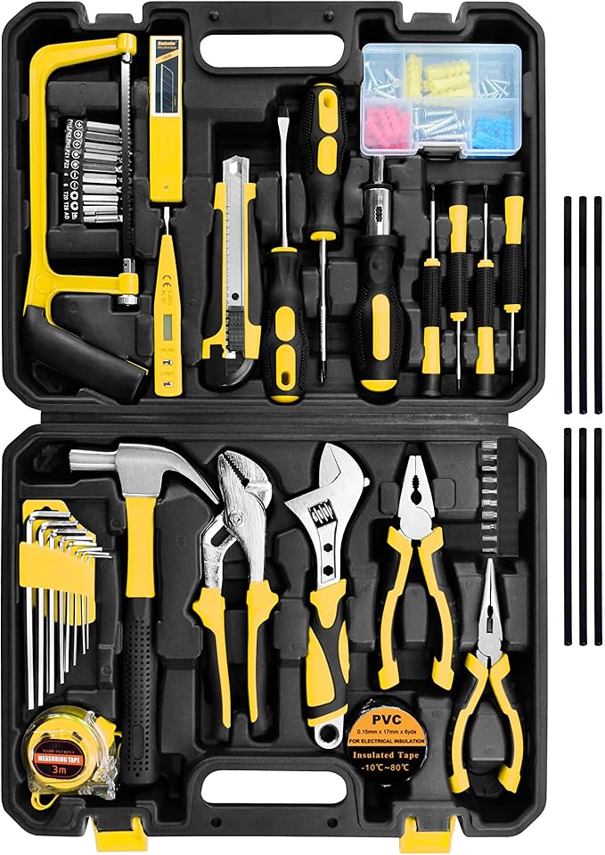 SOLUDE Tool Set,148-Piece Home Repair Tool Kit for Men Women College Students,Household Basic Hand Tool Sets with Case for Home Maintenance,Dorm Essentials,Auto Repair & DIY Projects