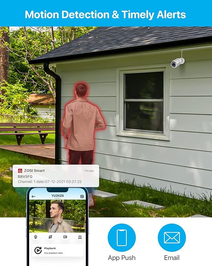 ZOSI 16Channel 4K PoE Home Security Cameras System,8MP 16CH H.265 CCTV NVR with Hard Drive 4TB and 16 x 5MP Surveillance PoE IP Cameras Indoor Outdoor,120ft Night Vision,Remote Access,24/7 Recording